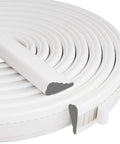 Kneelisa wedge-shaped door weather-stripping seal roll, white foam, 118 inches, for exterior front/side door frame