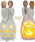 Sister Birthday Gift From Sister Best Friend Gift For Women Candle Holder With Flickering LED Flameless Candle Cozy Home Decor