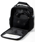 Ascend Flight Bag For Pilots: The All In One Carry Bag for aviation gear with iPad, headset, and logbook compartments open