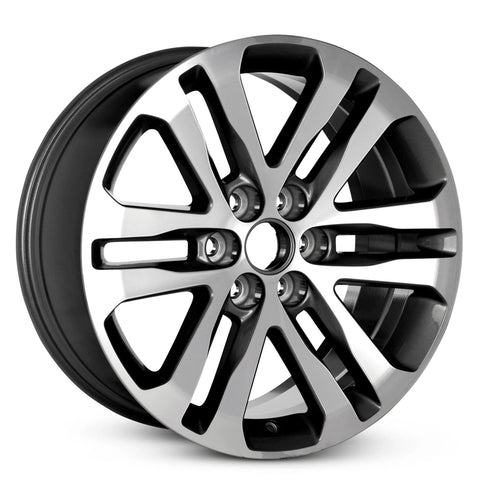18 Inch Machined Gray Alloy OEM Rim For 2015 2020 Canyon Road Ready SUV Wheel Genuine OEM Replacement Fits TPMS Lug Nuts Valves And Winter Tires Easy Install