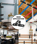 MSLANE 190-piece PEX pipe support set with black nylon R-type clamps for 1/2-inch PEX, copper and CPVC