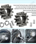 Honda Mower Drive Wheel Gears Kit 12 Tooth Replacement Includes 42661-VE2-800 Gears and 42672-VE2-800 Keys Springs And Clips Fits HRM215 HRB215 HRS216 21 Inch Cut Models, showing components and close-up of installation.