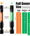 Impact Screwdriver Bits Set 33 Piece With Two Inch Allen And Torx Bits SAE And Metric S2 Steel Magnetic One Quarter Inch Hex Shank CNC Machined Bits In Storage Case For Automotive DIYers And Home Repair showing CNC magnetic tips and torsion areas.