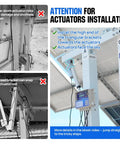Images showing correct and incorrect actuator installation for the Dual Axis Solar Tracker Kit With Controller Boosts PV Output By 40 Percent Complete Tracking System For Solar Panels 270 Degree Rotation Ideal For Yard Farm Field Installations.