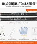 Garage Door Torsion Springs Pair With 0.218 Inch Wire, 2 Inch Inner Diameter, 24 Inch Length, Easy Install components shown