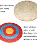 Traditional Solid Straw Archery Target With Colored Rope Face And Three Layer Design For Backyard Practice Handmade Eco Friendly Reusable Arrow Friendly