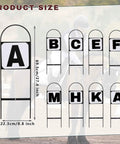 Product size diagram for 4 Pack Dressage Arena Letters Markers Set Heavy Duty Metal Dressage Letters for Equestrian Arenas.