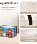 Hella Roomy Watercolor Storage Basket, durable foldable organizer showing water-repellent fabric and sturdy handles.