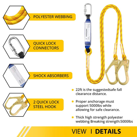 Top Shelf Rock Solid Fall Protection Harness Kit With No Sweat Quick Release Buckles For Men Doing Heavy Construction And Roofing Daily Grind On Any Worksite