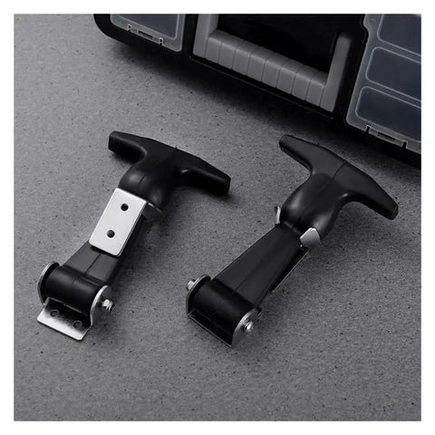 Rubber Hood Catch Kit With Stainless Steel Latches And Flexible T Handle Draw Latches Includes Brackets 4 Pack