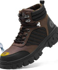 Waterproof Steel Toe Boots For Men 6 Inch Built Tough Comfort Safety Work Boots With Non Slip Puncture Resistant Indestructible Outsole