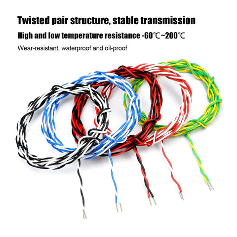 Colorful twisted pair wires including yellow green from Top Notch 22Awg Yellow Green Fep Insulated Twisted Pair Wire 600V Tinned Copper Flexible High Temperature Cable For Led Lighting Solar Panels And Industrial Controls Brings Badass Durability And Runs Rock Solid On Rough Jobs 50 Feet Spool.