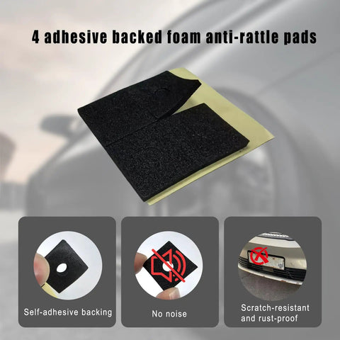 Anti Theft License Plate Screws Kit Heavy Duty Stainless Steel Security Bolts For Car Tag Frame Holder with foam pads