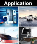 Collage showing applications of appliances, cars, shipping, and kitchen settings. Ideal for Heavy Duty Panel Mounted 5x20mm Screw Cap Fuse Holders With Pre Soldered Wires And Quick Blow Glass Tube Fuses Plug And Play No Sweat Setup For Car Stereo Electronic Circuit Boards.