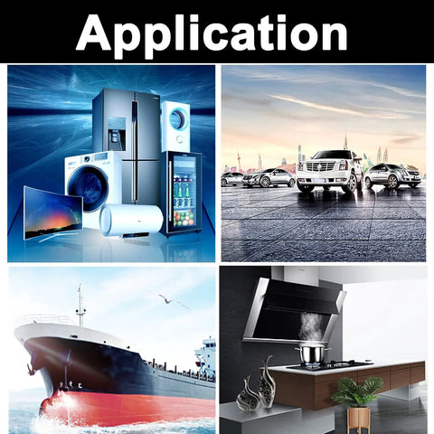 Collage showing applications of appliances, cars, shipping, and kitchen settings. Ideal for Heavy Duty Panel Mounted 5x20mm Screw Cap Fuse Holders With Pre Soldered Wires And Quick Blow Glass Tube Fuses Plug And Play No Sweat Setup For Car Stereo Electronic Circuit Boards.