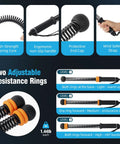 Two Pack Weighted Cordless Battle Ropes With Adjustable Resistance And Ropeless Design featuring adjustable resistance rings and non-slip handle