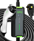 Level 2 EV Charger 40A 240V Portable J1772 With 21 Ft Cable And NEMA 14 50 Plug Beefy Adjustable Current And Timing Delay