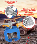 Blue ZLXHDL mini gear puller for RC drift wheels; stainless steel puller with threaded screw and cross handle