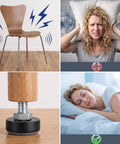 Image showing effects of Adjustable Furniture Feet With One Quarter Inch Thread, reducing noise for a peaceful sleep.