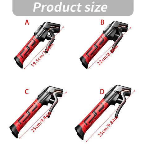 Bent Head Welding Electrode Holder With Copper Jaw And Anti Slip Grip, size options A to D, metal fabrication tool.