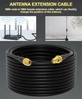 Beefy 49ft RG58 Pure Copper SMA Male to SMA Female Antenna Extension Cable coiled with SMA connectors visible, for 3G 4G LTE Modems SDR Dongles Ham Radios and ADS B Not For TV WiFi In Real World Use Cases.