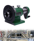 Knockout Precision 5C Spin Index Fixture Collet in green cast steel, designed for milling and drilling operations with precision.