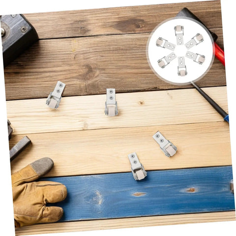 Six Pack Nylon Guide Wheels In Clean White For Furniture Track Systems And Drawer Hardware on wooden surface.