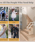 Top Shelf White Handrails For Outdoor Steps Wall Mount And Stair Rails for accessible home stairs with safety grip