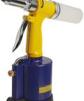 Air Riveter With Quick Change Nosepieces For 3/32 Inch Through 1/4 Inch Capacity, High Speed Pneumatic Riveting Tool shown at angle