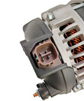 Close-up of alternator from Alternator Replacement Kit For 2003 2007 Accord 2.4L L4 Direct Fit With 12V 105A Capacity CW Rotation 7 Groove Pulley