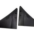 Hydrofoil Stabilizer For Outboard Motors And Stern Drives Dorsal Fin Style PA66 Black Plastic Fits 5 To 150 HP Outboards Boosts Boat Stability And Handling Durable Marine Fin Size 10.25 X 8.25 Inches. Black PA66 plastic stabilizers, dorsal-fin style, shown flat.