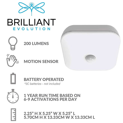 Wireless Motion Sensor LED Ceiling Light Battery Operated Flush Mount For Indoor And Outdoor Use 200 Lumen Night Light Illuminates A 17 By 17 Foot Area Auto On In Darkness And Off After 30 Seconds