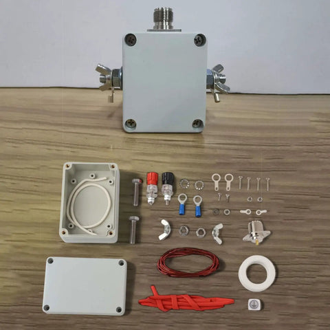 DIY Ham Radio Balun Kit components with adjustable 1 to 1, 1 to 4, 1 to 9 ratios for amateur radio equipment, NXO100 130MHz compatible