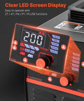 Digital display close-up of 3 In 1 Plasma Cutter Welder Combo for Home Workshop, 50A Plasma Cutter and 200A TIG MMA Welders