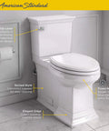 Heavy Duty Two Piece Elongated Toilet Featuring Reliable Powerwash Rim And Comfort Height Design For No Fuss Daily Refresh In Pristine White Porcelain, side view.