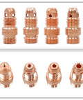 Copper collets from Pro Grade 49 Piece TIG Welding Torch Kit With Gas Lens, Alumina Nozzles, Glass Cups, And Copper Collets