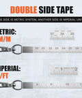 Oil Tank Gauging Tape 10M 33 Feet Stainless Steel Sounding Tape with dual metric and imperial measurements, close-up view.