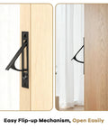 Matte Black Pocket Door Hardware Set With Two Recessed Flush Finger Pulls And One Edge Pull Stainless Steel 304 Finish displayed on wood door