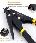 Pro Grade Cable Tie Gun Zip Tie Tool for tensioning and cutting nylon ties up to 0.35 inches with ergonomic grip handle.