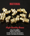 Heavy Duty M6 X 1mm 45 Degree Brass Hydraulic Zerk Grease Nipple Fitting Set Of 15 For Machinery And Equipment displayed