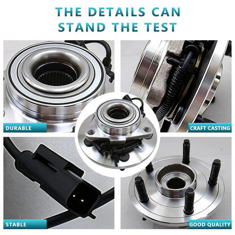 Front Wheel Bearing Hub Assembly 515126 Pair For Dodge Ram 1500 2009 2010 2011 Built After 12082008, close-up view