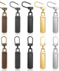 10 Piece Zipper Pull Replacement Set Silver Black Gold Copper For Jackets Bags Luggage Coats Shoes Durable Zipper Pull Tabs