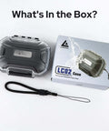 Slick Waterproof Iem Case And Portable Earbud Hard Shell Road Ready Box For In Ear Monitors Plus Cable Organizer with lanyard.