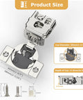 Soft Close Cabinet Hinges 50 Pack 1 1/4 Inch Overlay For Face Frame Cabinets With 4D Adjustment And 105 Degree Concealed Self Closing Stainless Steel Hardware For Kitchen, showing hinge specifications and dimensions.
