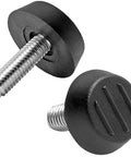 Killer Heavy Duty Stainless Steel Adjustable Furniture Leveling Feet M6 X 18Mm Threaded Legs with plastic bases included.