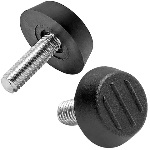 Killer Heavy Duty Stainless Steel Adjustable Furniture Leveling Feet M6 X 18Mm Threaded Legs with plastic bases included.