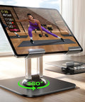 Adjustable Desk Tablet Stand With Rotating Display Durable Al Ti Alloy Holder For iPad And Kindle Fits 4.7 To 12.9 Inch Tablets