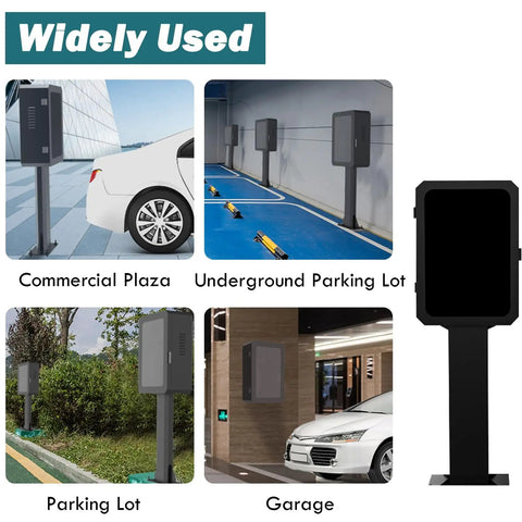 Keep It Square Heavy Duty EV Charger Station Protector All Weatherproof Electrical Enclosure in various locations like garage and parking lot.