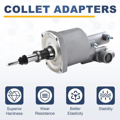 Three Piece Collet Adapter Set With 6mm 8mm And 6.35mm Sizes Carbon Steel Router Collet Reducers Sleeve Shank Conversion for CNC