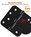 Oil Rubbed Bronze 4 Inch Hinges, 12 Pack, Beefy Heavy Duty Steel Exterior Gate And Door Hinges, 270 Degree Swing, Round Corner finish